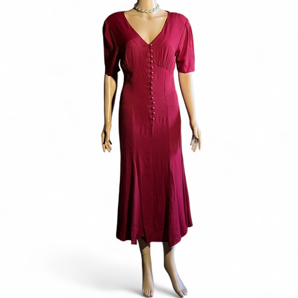 VTG Button Up Midi/Maxi Dress 80s ILGWU